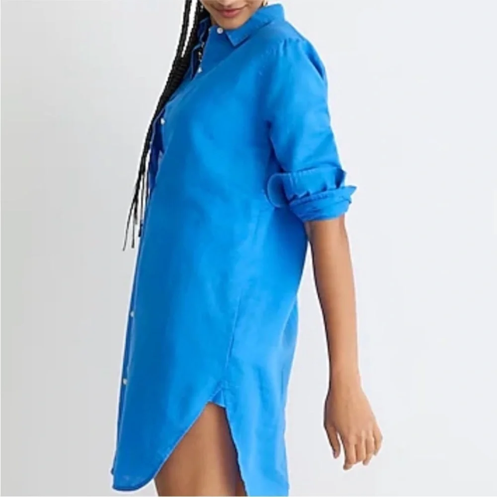 J. Crew blue button down coverup small
